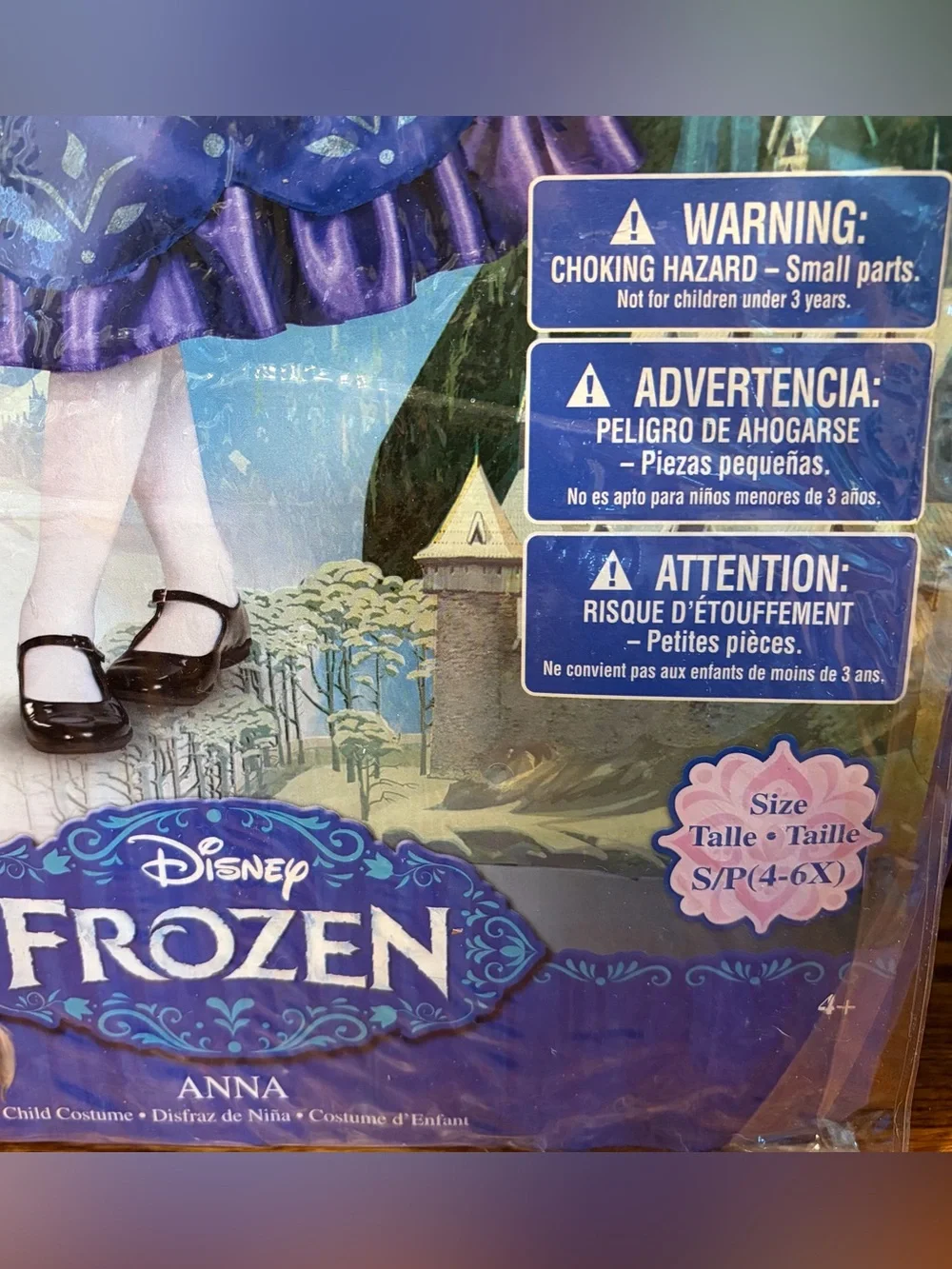 NEW Disney Frozen Anna Children’s Costume size Small 4-6X
